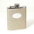 Gold Glitter Stainless Flask - 6 Oz.